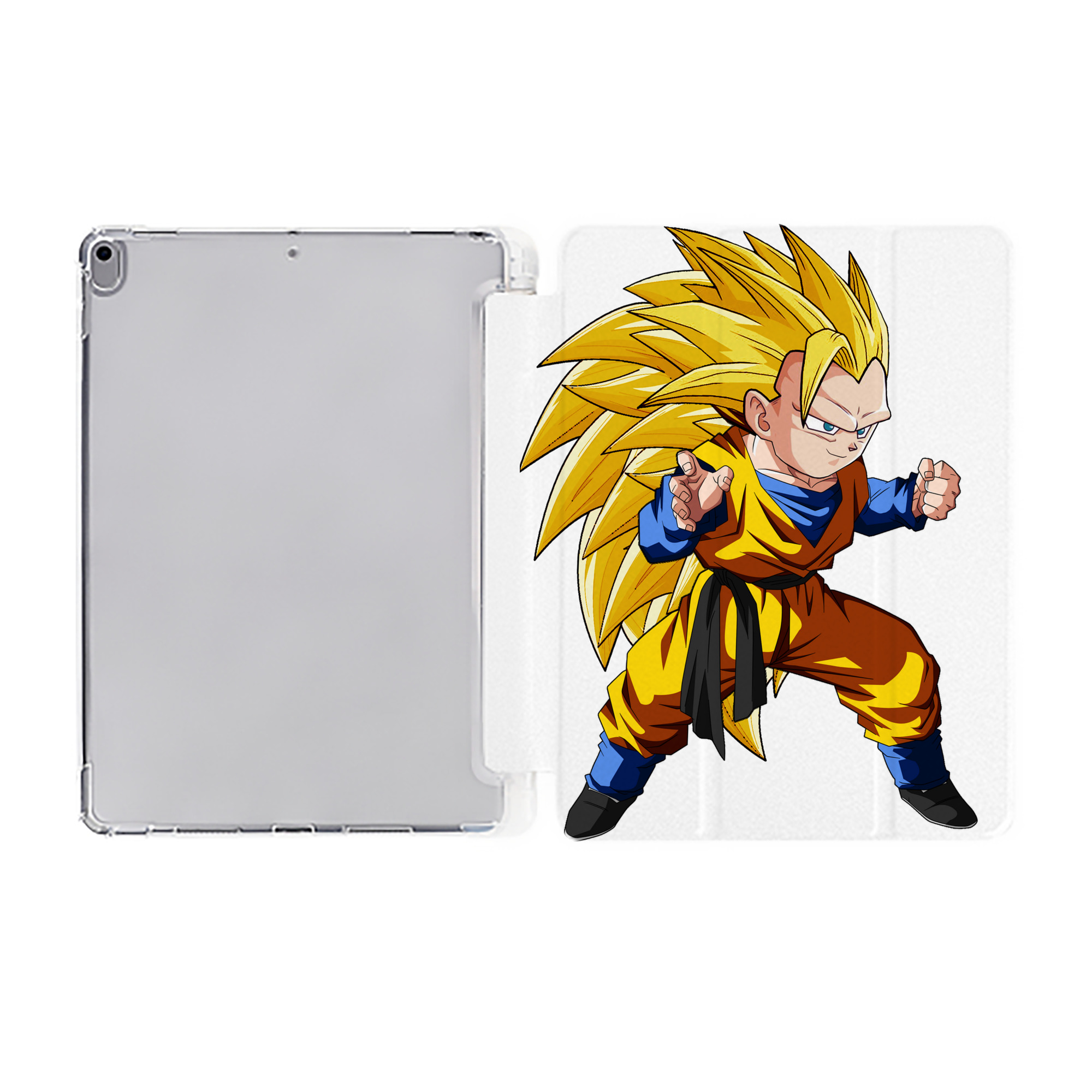 （画像用） ドラゴンボール ベジータ四世（Bejīta Yonsei）DRAGON BALL Vegeta IV IPad ケース ペン収納付き 三つ折りスタンド PUレザー×シリコン 対応機種9.5/10.5/10.9インチ